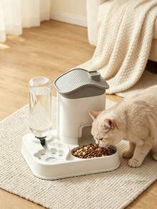Tempat Makan dan Minum Hewan Peliharaan, Set Makanan dan Minum Kucing Kapasitas Besar, Pemisahan Kering dan Basah Mudah Dibersihkan, Cocok untuk Kucing dan Anjing Kecil, Memberi Makan Banyak Hewan Peliharaan, Sempurna untuk Perjalanan dan Penggunaan di Rumah - Kapasitas besar - View 1
