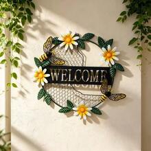 New Garden Balcony Wall Hanging Decor Gate Fence Iron Door Wall Decoration Living Room Bedroom Wall Hanging Landscape - A - View 5