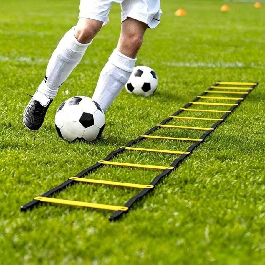 1pc Agility Ladder Speed Training Equipment, Suitable For Football Training, Footwork, Coordination And Explosiveness, Applicable For Field, Sand, Home Training And Gym - Multicolor - View 1
