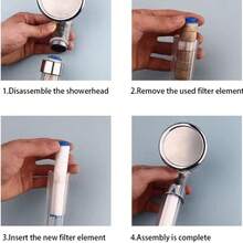 3/21pcs Universal Shower Filter Replacement Cartridges, Sediment Removal Shower Head Filter Inserts, Improve Water Quality, Reduce Hard Water, Protect Bathroom Skin And Hair - White - View 8