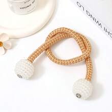 2pcs Magnetic Curtain Tiebacks, Polyester Rope Material, Modern Style, Suitable For Home Office Decor, Birthday Graduation Gift Choice - Curtain Tieback Pair, Curtain Tie Rope, Curtain Buckle, Curtain Ring, Curtain Tie, Bed Curtain Storage Rope, Magnetic Pearl, No Drilling, Bundling - one-size - View 6