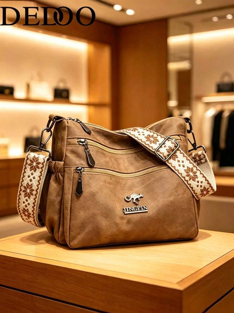 Dedoo Middle-Aged Women's Soft Material Crossbody Bag, New Spring/Autumn Fashion Shoulder Bag