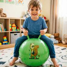 1 Piece 40cm, Inflatable Bouncy Ball, Indoor Sports, Explosion-Proof, Good Quality - Green - View 1