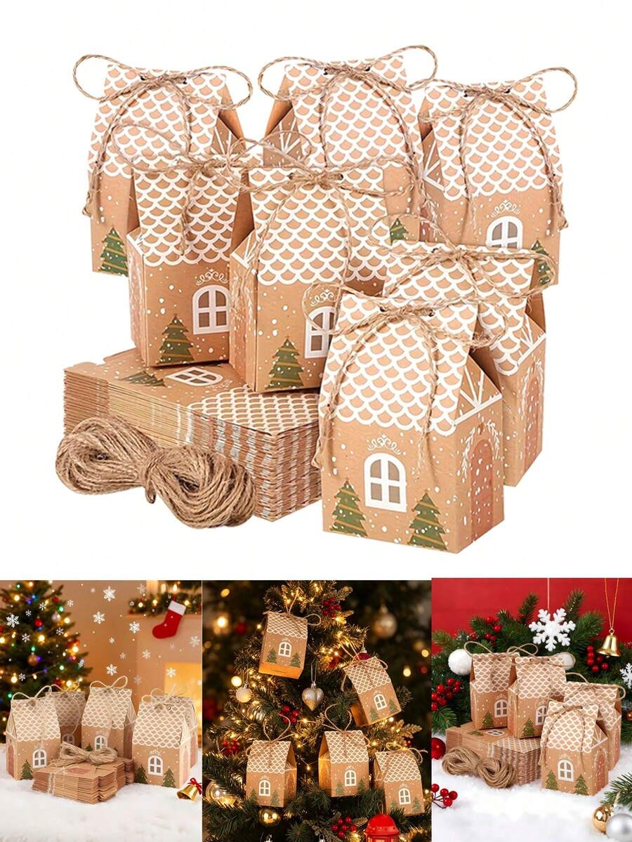 Premium Christmas Holiday Decor Collection, Glowing Christmas Wreath, Assorted Christmas Baubles, Desktop Mini Tree, Reed Diffuser & Candle Gift Set, Front Door And Indoor Holiday Home Decor Candle Holder - Multicolor - View 1