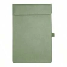 1pc A4 Leather Clipboard Meeting Pad Office Supplies A4 Folder Gold Foil Signature Board - Multi - View 9