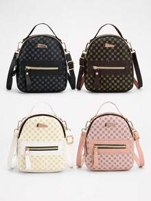 1pc Women's Vintage Floral Print Mini Backpack, Lightweight Multi-Pocket Small Bag, Convertible One Shoulder Crossbody Multi-Use Bag - M1550 - View 2