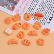 20/50/100pcs Mixed Random Resin Cartoon Cookie Dessert Donut Ice Cream Afternoon Tea Series Shaped Art Jewelry - Food and Play Cookies - View 4