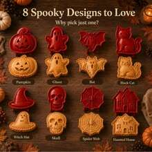 1/4/8pcs Mini Pie Mold Set, Halloween And Christmas Festival Baking Tools, A Festive Pie Crust Cutter With Pumpkin And Ghost Designs, Made Of PET Manual Pie-Making Machine - View 2