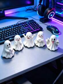1pc/5pcs Ghost Desktop Pen Holder, Halloween Decoration, Halloween Gift, Birthday Gift, Desktop Ornament, Halloween (This Product Does Not Light Up) - Multi-color Style - View 6
