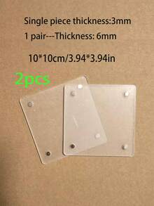 1pc/2pcs Transparent Thick Acrylic Photo Frame, Modern Desktop Photo Frame, Suitable For Home And Office Decoration. Transparent Acrylic Photo Frame, Modern Desktop Photo Frame, Suitable For Home And Office Decoration. Suitable For Photos, Flowers And Landscape Paintings, Strong Magnetic Photo Office Business Card Holder, Acrylic Plate With Double-Sided Protective Film - Transparent - View 13