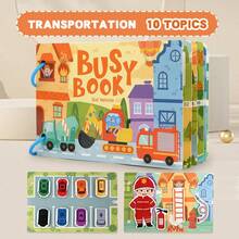1pc Children's Early Education Quiet Sticker Book, Common Knowledge Cognitive Repeated Word Recognition Educational Montessori Baby Sticker Book Toy - Quiet Book - View 18