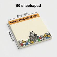 Funny Otter Sticky Notes 4-Pack, 3X3 Inch Novelty Memo Pads, 50 Sheets/Book, Office Desk Accessory And Humorous Gag Gift For Colleagues Or Adults, Heartwarming Otter Stress-Relief Stationery - one-size - View 2