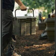 Hộp lưu trữ cắm trại đa năng, hộp đựng ngoài trời chịu lực bền bỉ, hộp sắp xếp gấp gọn, phù hợp cho đi bộ đường dài, dã ngoại, đồ câu cá và du lịch bằng xe RV - B - Xem 4