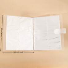 160-Pocket Trading Card Collector Album, 4-Pocket Card Storage Album, Matte PP Cover With Snap Closure, Large Capacity Card Organizer - Transparent - View 7