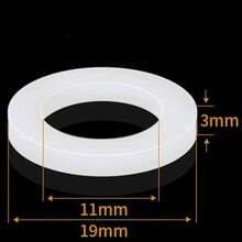 50pcs 1/2 Inch White Silicone Washers, Heat-Resistant Leak-Proof Sealing Rings, Suitable For Home Cold And Hot Water Pipes - White - View 6