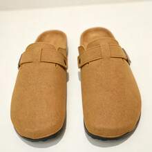 2026 Outdoor Black Unisex All-Season Soft Cork Slippers Casual Slip-On Plus Size - Brown - View 6