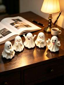 1pc/5pcs Ghost Desktop Pen Holder, Halloween Decoration, Halloween Gift, Birthday Gift, Desktop Ornament, Halloween (This Product Does Not Light Up) - Multi-color Style - View 7