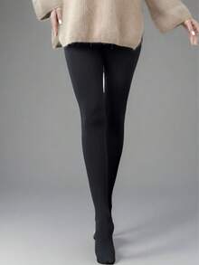 1 Stück sexy schwarze Kompressions-Leggings, figurbetonend für Herbst/Winter, vielseitig dehnbar, geeignet für Partys, Treffen und ganzjähriges Tragen - Verschiedenfarbig - Übersicht 7
