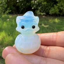 1pc Halloween Natural Stone Carved Cat & Pumpkin Combination Ornament, Crystal Decor For Home Desktop Decoration, Adult Collectible (Not A Children's Toy) - Multicolor - View 18