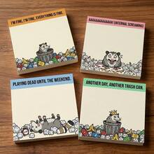 Funny Otter Sticky Notes 4-Pack, 3X3 Inch Novelty Memo Pads, 50 Sheets/Book, Office Desk Accessory And Humorous Gag Gift For Colleagues Or Adults, Heartwarming Otter Stress-Relief Stationery - one-size - View 8