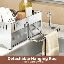 Giá đỡ miếng rửa bát bằng thép không gỉ cho bồn rửa bếp, giá phơi bát chống rỉ, giá lưu trữ bàn chải đa năng, vật dụng thiết yếu cho mặt bếp, phù hợp cho phòng tắm, đồ dùng bếp, trang trí nhà mùa thu, trang trí Halloween, trang trí bếp, trang trí nhà Giáng sinh, đồ trang trí và phụ kiện bếp, giá thoát nước bát đĩa - Nhiều mẫu - Xem 5