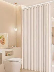 Fashionable Foldable Heat-Insulating Curtain - Includes Hooks, Suitable For Living Room, Bedroom Or Kitchen Privacy Decoration In Multiple Sizes Room Decor Curtains | Modern Style Window Drapes | Polyester Fabric Curtains, For Living Room - H1 - View 4