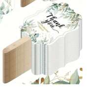 40/30/20/10pcs Elegant Wedding Wooden Fan Set, Bridal Gift, With Wooden Handle, Modern Floral Pattern Design, Wedding Supplies, Suitable For Bridal Party, Dance Props, Anniversary Gifts, Wedding Decor, Guest Wedding Favors, Wedding Floral Paper Fan Gifts (No Bowknot) - Multicolor - View 10
