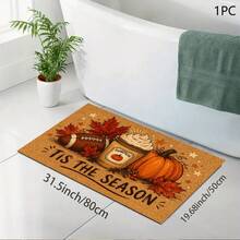 Autumn Hot Cocoa Pumpkin Print Absorbent Mat/Drying Mat/Coaster For Coffee Machine And Tableware - Absorbent Polyester Desktop Protector With Rubber Non-Slip Backing, Kitchen Countertop Decor - Home Bar And Dining Table Placemat - Multicolor - View 11