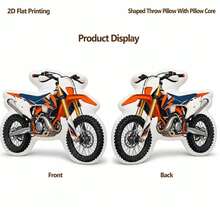 Almofada com Estampa Plana 2D em Formato Preenchido de Corrida de Motocicleta, Esportes, Aventura, Off-Road, Velocidade, Performance, Emoção e Ação, Adequada para Sofá, Quarto, Sala de Estar, Decoração Aconchegante para Casa, Escritório e Carro, Presente de Almofada - Multicolorido - Visão 6