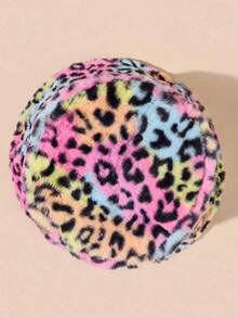1pc Women's Plush Tie-Dye Pattern Random Sexy Leopard Print Bucket Hat, Autumn/Winter Outdoor Travel Men's Holiday Accessory, Casual Bucket Hat, Party Hat, Date Couple Casual Unisex Knit Hat, Designed For Young People, Outdoor Activities, Christmas, Thanksgiving, Retro Party And Streetwear Ideal Choice, Perfect Gift And Birthday Present For Friends - Multicolor - View 5
