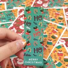 30pcs Christmas Rectangular Stickers Gift Box Seal Labels Self-Adhesive Packaging Supplies Candy Bag Seal Stickers - Multicolor - View 4