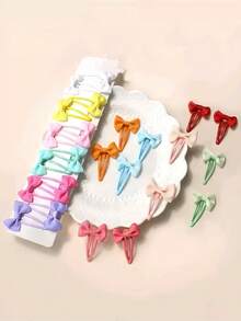 24pcs Girls School Style Butterfly Hair Clips, Daily Wear Hair Accessories - Multicolor - View 3