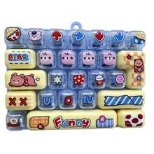 1pc Mechanical Keyboard Keycap Stress Relief Toy, 26 Keys, Finger Fidget Keychain Pendant For Kids And Adults, Random Rope Color - Multicolor - View 7