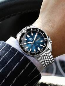 SEA KNIGHT Men's Luxury Business Quartz Watch, New Rotating Bezel, Luminous, Date & Day Display, Waterproof, Men's Watch Gift - One Size Fits All - View 3