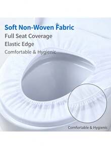 50/30/10pcs Disposable Toilet Seat Covers, Individually Wrapped, Portable Travel & Business Use, Suitable For Public Restrooms, Airplanes, Camping, Home Use - White - View 4