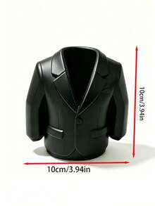 Unique Black Suit Design Desktop Organizer, Makeup Brush & Pen Storage Holder, Decor Vanity Desk Container, Practical Desk Accessory For Home Office, Cool Decor Gift For Friends & Colleagues - Multicolor - View 6