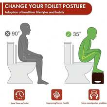 Foldable Toilet Stool,7 Inches Bamboo Poop Stool For Bathroom - Brown - View 6