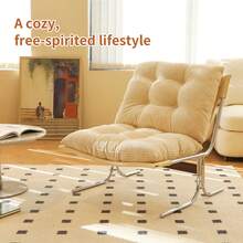 Accent Chair Made Of  With Doors Compact PU Leather Black - Cream - View 11