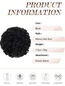 Multi-Colored Messy Bun Hair Extensions, Wavy Curl Hair Extensions, Bun Ponytail Extensions, Thick Bun Hair Extensions, Women's Extensions - Multicolor - View 7