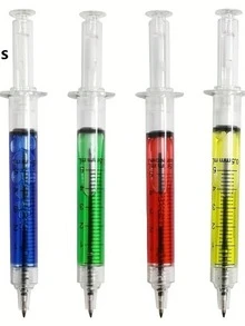 2/4/6pcs Creative Personalized Office Stationery, Syringe-Shaped Ballpoint Pens, Double-Sided Use Syringe-Shaped Ballpoint Pens - Novelty Fun Multicolor Syringe-Shaped Ballpoint Pens, Creative Gift Suitable For Nurses And Doctors, Perfect Choice For Birthdays, Parties And Nurses Day - Various - View 11