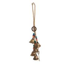 1pc Bohemian Vintage Metal Bell Wind Chimes With Colorful Wooden Beads, Retro Jute Rope Door Hanging Bell Ornaments For Home, Front Door, Wall, Window, Porch, Patio, Garden, Bedroom, Living Room, Entryway & Farmhouse Decor - Multiple Styles - View 11