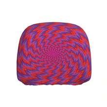 2pcs/Set Car Headrest Covers, Funny Visual Rotating Design, Ice Silk Printed Fabric Material, Car Accessories, Unisex, Universal Design, Suitable For Most Car Models, Dust-Proof, Washable, Easy To Install Car Seat Headrest Accessories - Multicolor - View 2