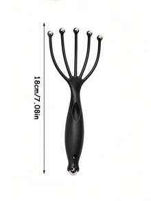 2pcs Head Massager, Portable Handheld SPA Scalp Massage Tool, Suitable For Deep Relaxation And Stress Relief, Can Be Used In Office And Home SPA Areas - Black - View 5