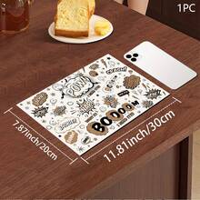 Printed Pattern Drainage Mat/Absorbent Mat/Drying Mat For Coffee Machine And Tableware - Absorbent Polyester Desktop Protector With Rubber Non-Slip Backing, For Kitchen Countertop Decoration - Home Bar And Dining Table Placemat - Multicolor - View 6