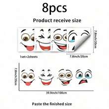 4/8pcs Trash Can Stickers, Self-Adhesive, Suitable For Plastic Surfaces, Removable, Home Decor, Suitable For Trash Cans, Walls, Bathrooms, Refrigerators, Smooth Surfaces, Cover Wall Imperfections, Wall Decals, Room Decoration - One Size Fits All - View 3