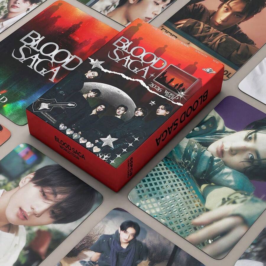 55pcs EN HYPEN Global Tour Concert Star KP OP Merchandise LOMO Collection Cards