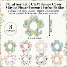 1 Set - 2/8/32pcs CGM Sensor Patches Compatible With G7, Butterfly Flower Heart Pattern Blood Glucose Sensor Cover Stickers, Waterproof And Sweatproof - View 5