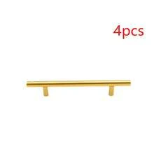 4pcs Gold Stainless Steel Cabinet Handles, Kitchen Drawer Pulls, Door Knobs And Handles For Bathroom, Bedroom Furniture Cabinets - Gold - View 7
