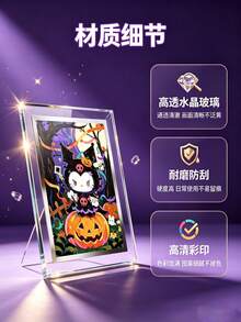SANRIO 1 Peça Porta-Retrato de Mesa Acrílico Estilo Cartoon Criativo de Halloween, Cor Aleatória, Decoração para Casa, Sala de Estar, Quarto, Escritório, Dormitório de Estudante, Estação de Trabalho, Ornamento de Mesa Divertido, Decoração de Cena de Festa de Halloween, Presente Comemorativo de Feriado e Aniversário para Meninas e Melhores Amigas - Tamanho único - cor aleatória - Visão 3