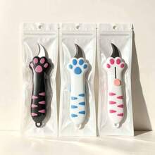 1pc Cute Cat Paw Shaped Multi-Function Craft Knife, Manual Retractable Blade For Safer Use, Lightweight Portable Hand Tool For Paper Cutting, Parcel Opening, DIY Crafts - A - View 4